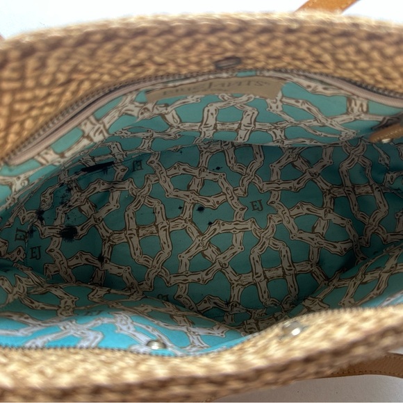 Elegant Tan Woven Tote Bag by Eric Javits New York - Picture 9 of 14